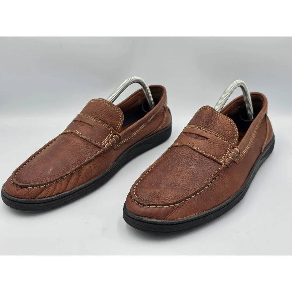 Johnston & Murphy Emmett Penny Loafer Driving Shoes Mocasin Brown Men’s Size 8 M